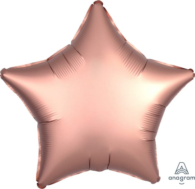 Amscan - Folieballon Satin Luxe Rose Copper Ster, 43 cm