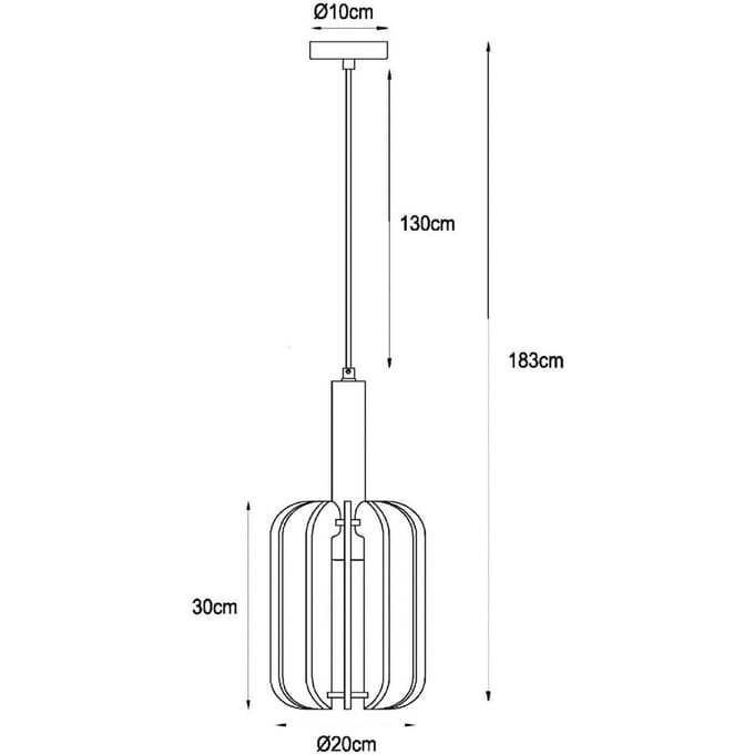 Lucide RAFAL - Hanglamp - Ø 20 cm - 1xE27 - Grijs - Japandi