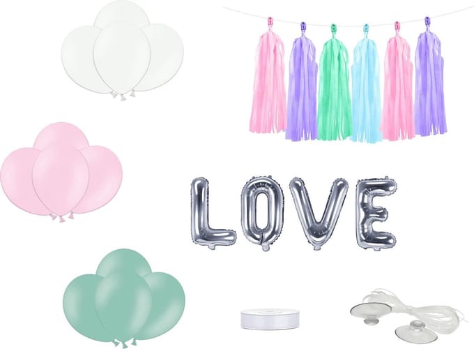 Trouwauto decoratiepakket - LOVE - Bruiloft