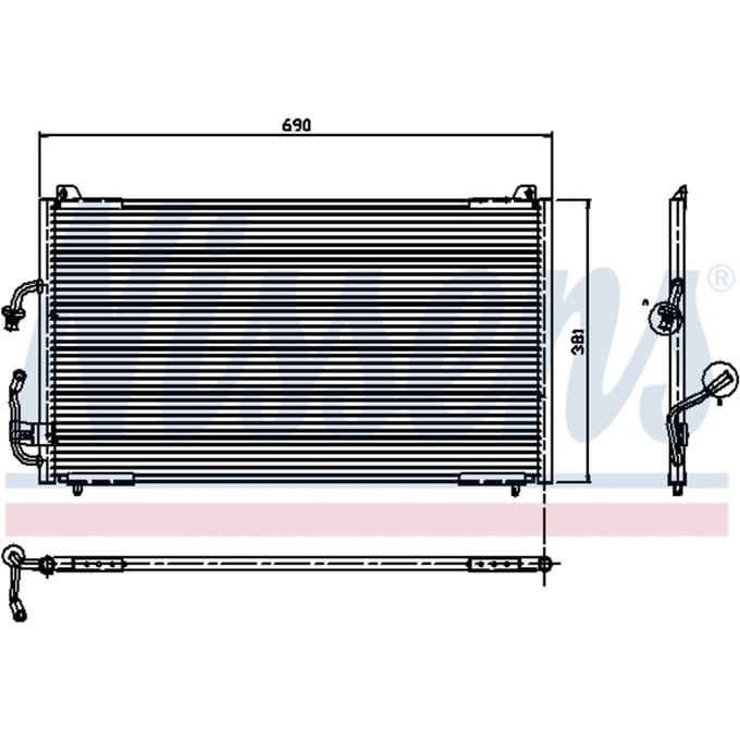 Condensator, airconditioning NISSENS 94224
