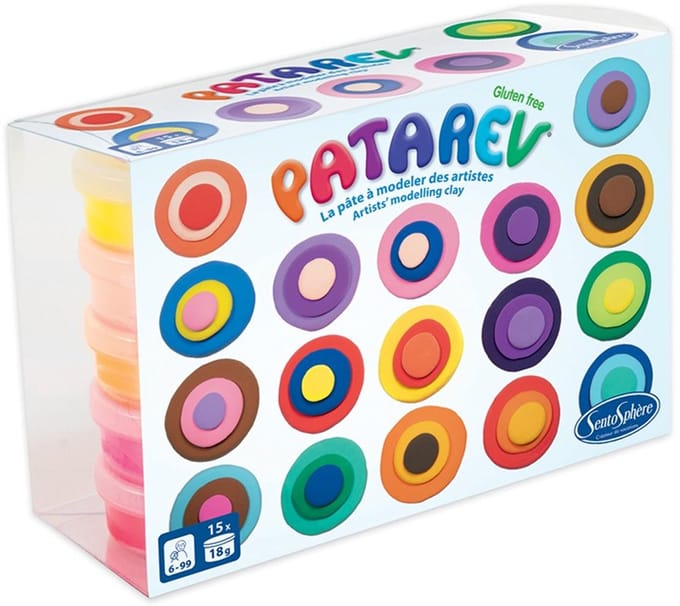 Sentosphère boetseerklei set Patarev 15 kleuren lucht drogend creatief.