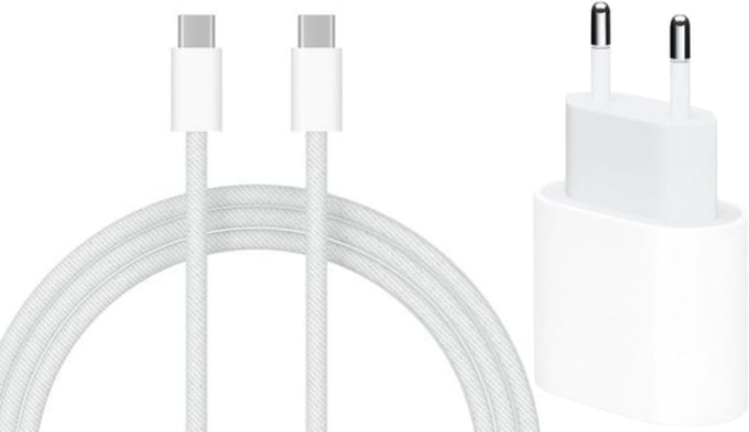 Shieldcase USB-C Oplader met Adapter – 20W Snellader – 1m Kabel – Geschikt voor iPhone, Samsung, iPad & meer – Wit