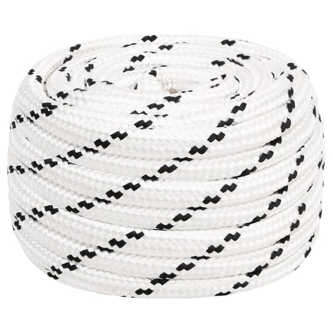 vidaXL - Werktouw - 18 - mm - 50 - m - polyester - wit