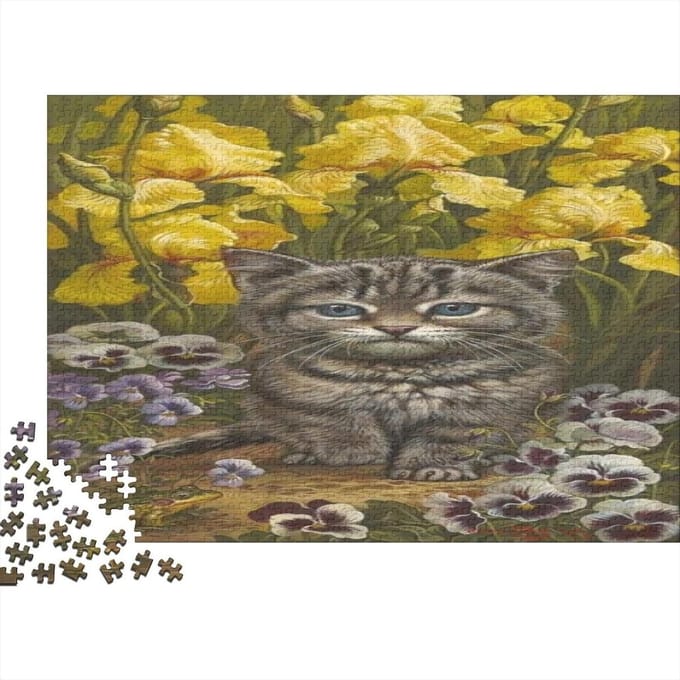 Houten Puzzel - Legpuzzel Volwassenen - Ontspanning Thuis - Unieke Vormen - 75 x 50 cm - Multicolor