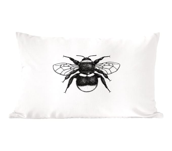 Sierkussens - Kussentjes Woonkamer - 50x30 cm - Hommel - Botanisch - Retro - Insecten