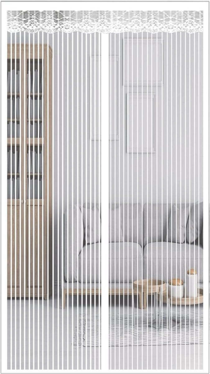 Magnetisch Hordeur voor Balkon en Terras - Automatische Sluiting - Wit
