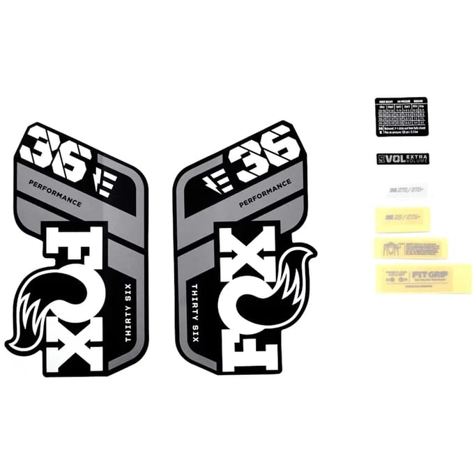 Decalset Fox 2021, 36, P-S, E-Bike+, Logo, Fork