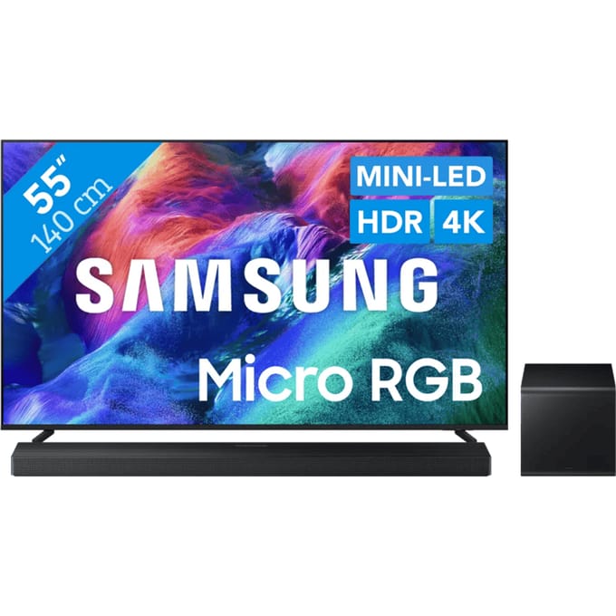 Samsung Micro RGB 55" R85H (2026) + Samsung HW-QS700F (2025)