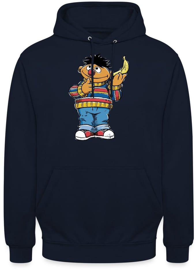 Sesamstraat Ernie Banana Telefoon Hoodie Unisex