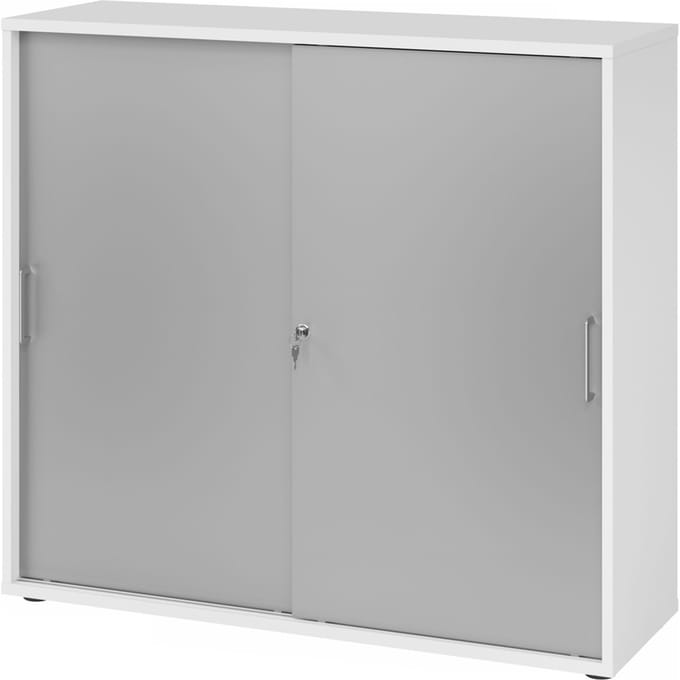 BETA 1753S | Schuifdeurkast | 3 OH - Metalen handvat Wit/Zilver