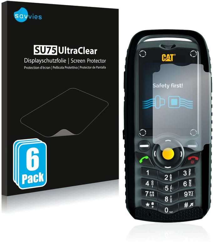 Savvies - Screenprotector voor Caterpillar Cat B25 - Folie Beschermfolie transparant 6 Stuks