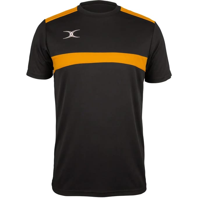 Gilbert T-shirt Photon Zwart / Geel - 116