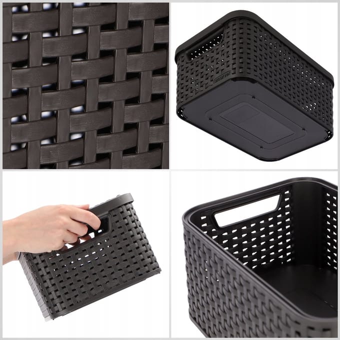 Curver - Style mandje S + deksel Donker bruin