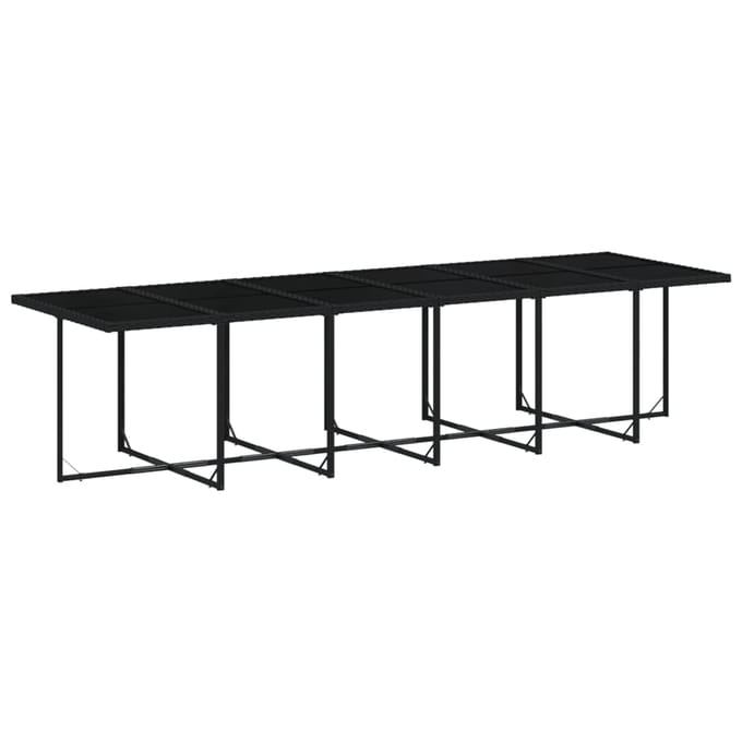 vidaXL - 17-delige - Tuinset - met - kussens - poly - rattan - zwart