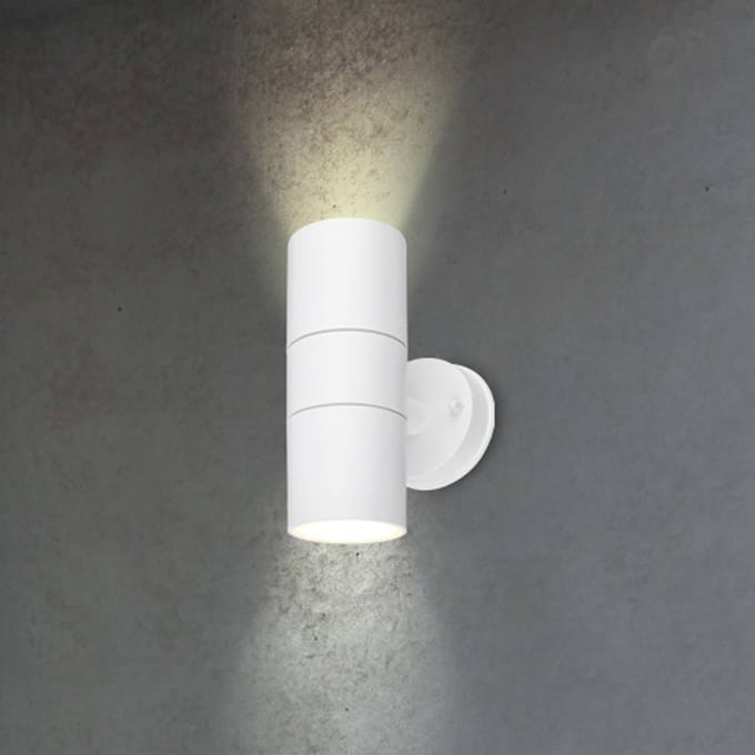 BRILONER - LED Wandlamp buiten - buitenverlichting IP54 - Verwisselbare gloeilamp - 16 x 7,5 x 11 cm - Wit