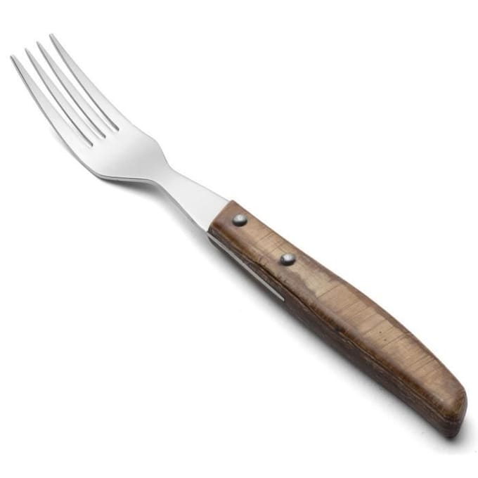 Bestekset - ARCOS - 6 Steakmessen + 6 Vorken - Roestvrij Staal - Geperst Hout - 12 stuks