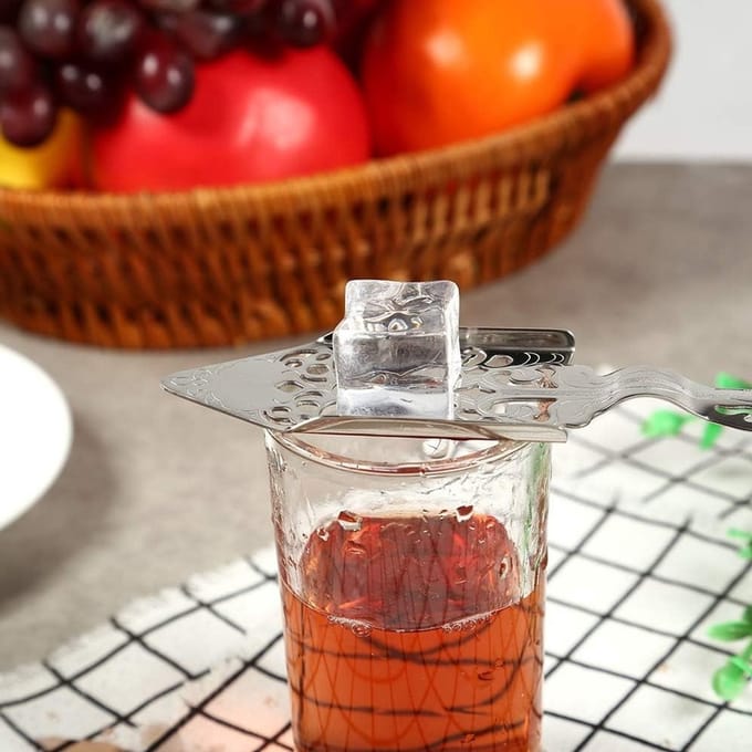 RVS Absintlepel voor het Perfect Serveren van Absint, 5 Variaties, Cocktail Accessoire en Filter