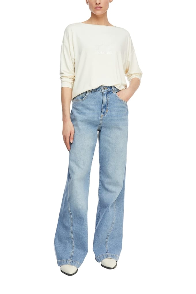 Comma T-shirts Offwhite Maat: 36 | Tops Outlet | Dames | Wit