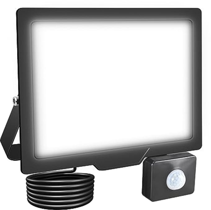 50W LED-schijnwerper met Bewegingssensor - 5000lm Waterdichte Buitenverlichting voor Tuin en Patio