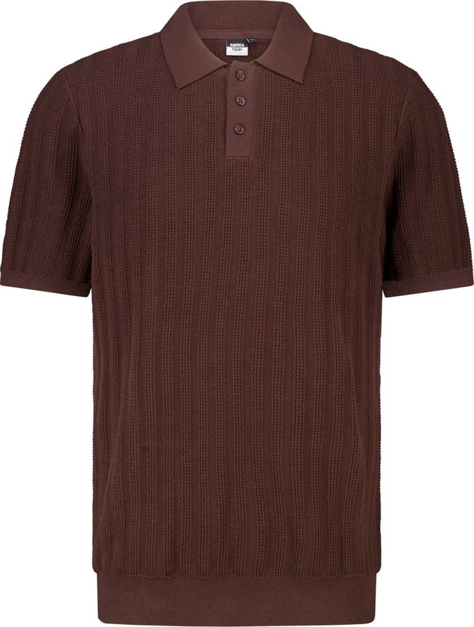 America Today Kaj Mud Maat: L | Poloshirts Outlet | Heren | Bruin