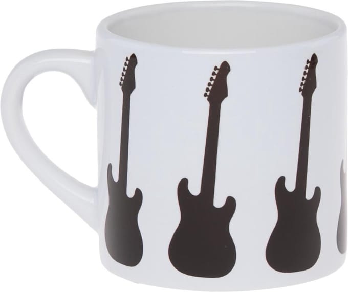MusicGifts - Espresso / Koffie mok (125 ml) met elektrische gitaar