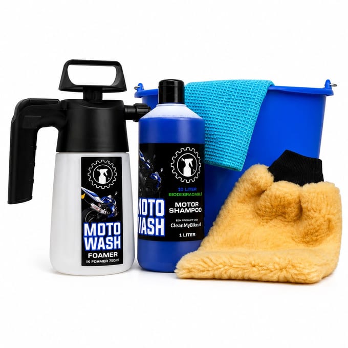 MotoWash Bucketset - Compleet poetspakket voor jouw motorfiets!