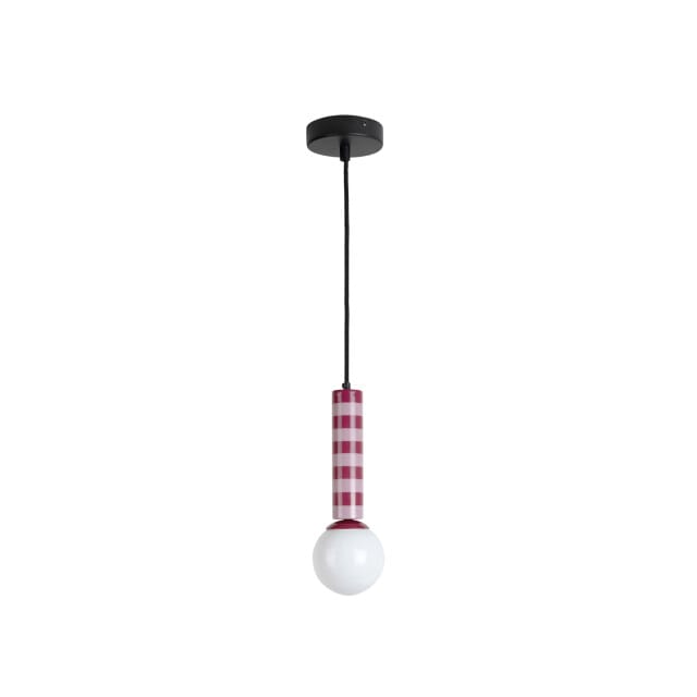 Leitmotiv hanglamp rayado dark mauve & soft lavender