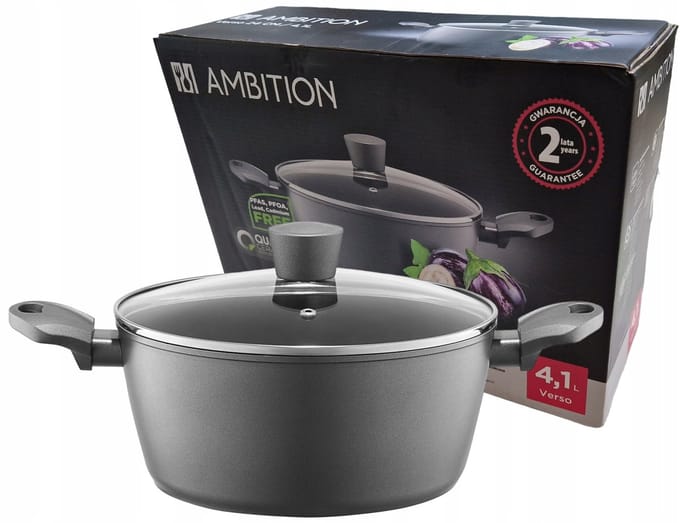 Ambition Verso Pan met Deksel 24cm 4.1L - Geschikt voor Inductie
