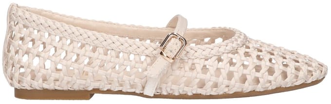 La Strada Ballerina Beige Satijn - Damesschoenen - Maat - 37