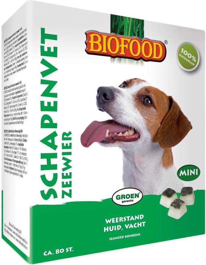 Biofood Schapenvet Zeewier 80 stuks (mini)