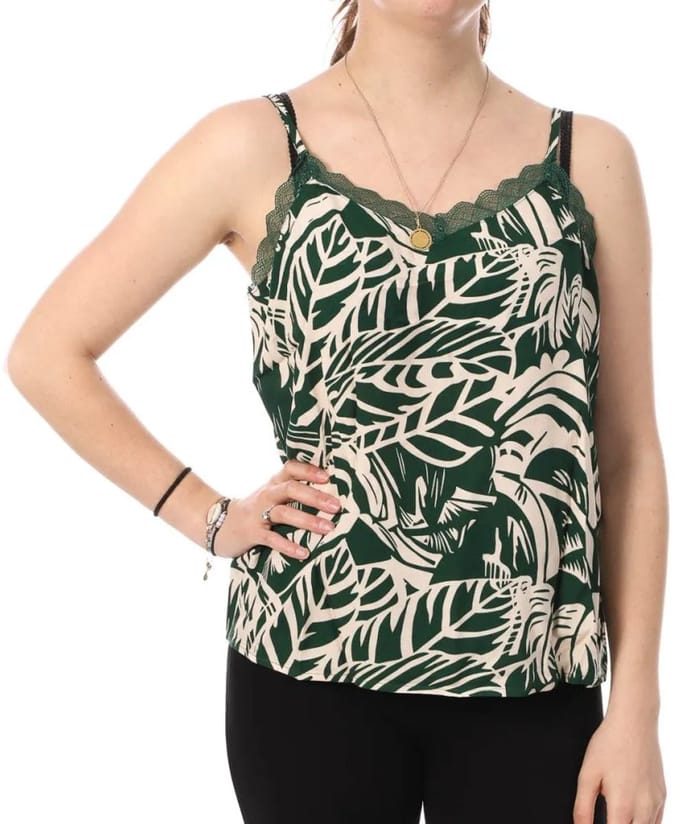 Jdy Gaya Mouwloos T-shirt Groen S Vrouw