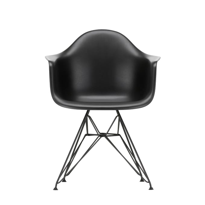 Vitra DAR Eames Plastic Armchair - zwart - diepzwart RE