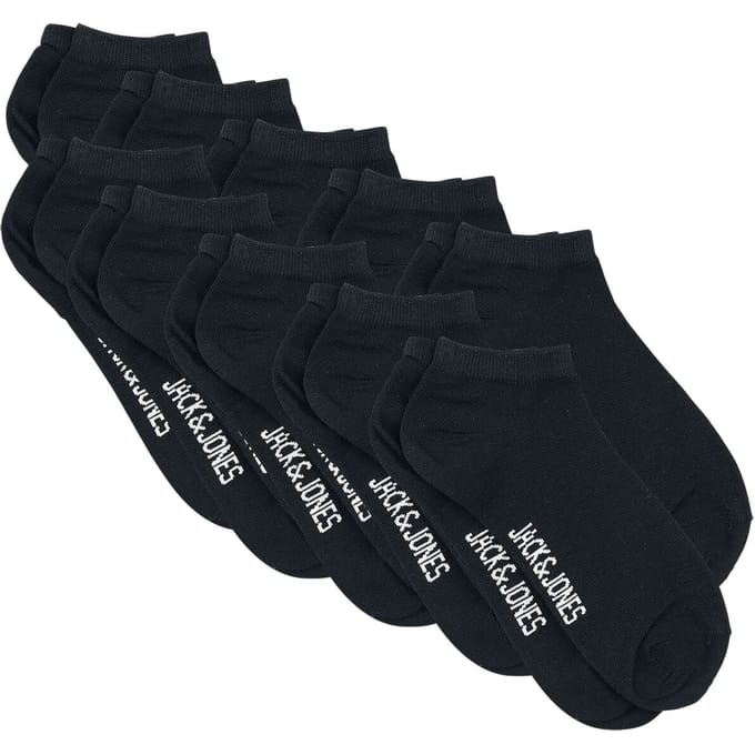 Jack & Jones Sneakersokken Heren JACDONGO 10-pack Zwart-One size (41-46)