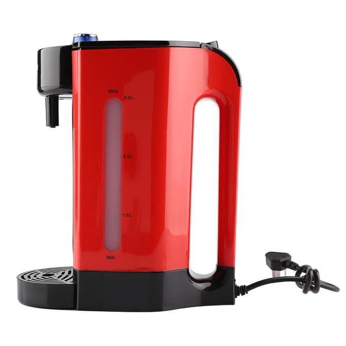 Chauffe-eau électrique 3 L avec distributeur instantané rouge