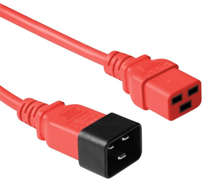 ACT Netsnoer C19 - C20 rood 0,6 m AK5088