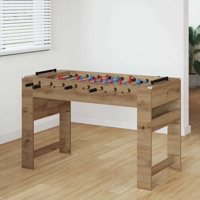 vidaXL Honkbaltafel Artisan Eik 125 x 60,5 x 80 cm Bewerkt hout