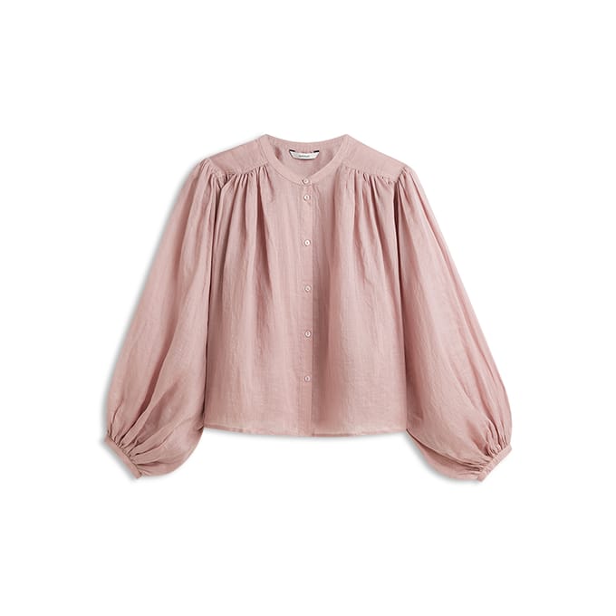 Summum Blouse Ramie Blouses Lichtroze 2s3508-12462