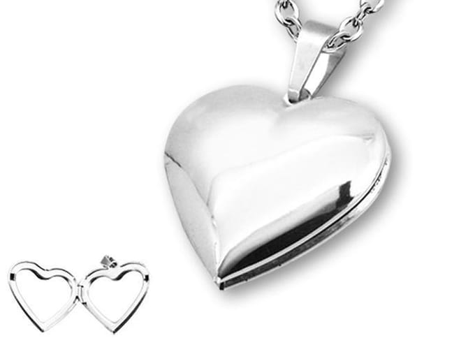 Montebello Ketting Ariel - 316L Staal - Hart - Medaillon - ∅30mm - 45cm