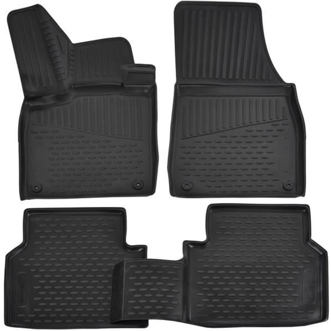 Vloermatten - Exclusief - Skoda Enyaq - 3D Rubber - 4 stuks - Alle seizoenen