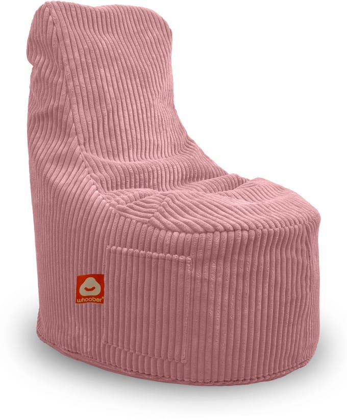 Whoober Nice – Stoel Zitzak – Roze dik ribfluweel – Comfortabel & Duurzaam