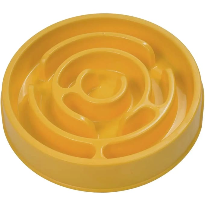 Duvo+ Anti-schrok voerbak ring Geel M-600ml-20.5x3.5cm