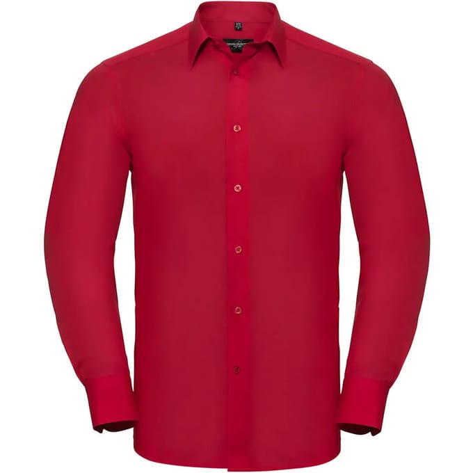 Chemise met lange mouwen op maat in popeline Russell Athletic