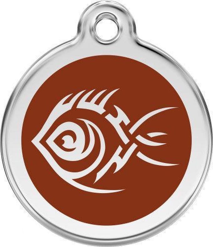 Red Dingo Kattenpenning 20 mm tribal vis bruin