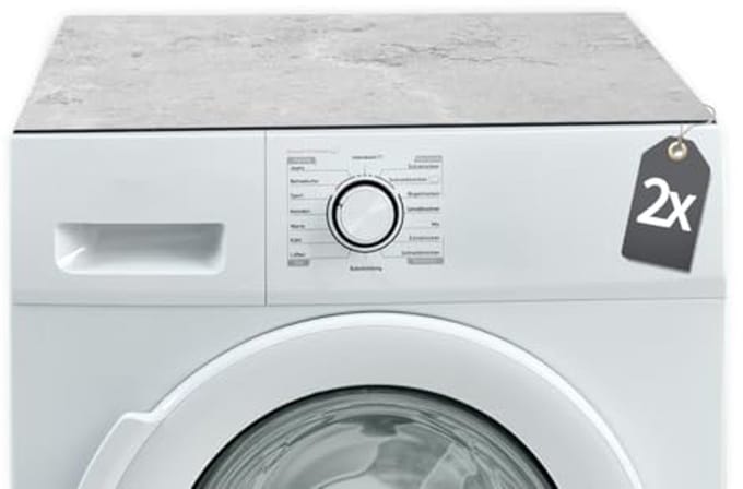 Antislip Wasmachine Beschermers Set van 2 - 60 cm Betonlook