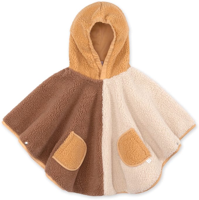 BEMINI Reisponcho 9-36m - Warme teddy - Muffin