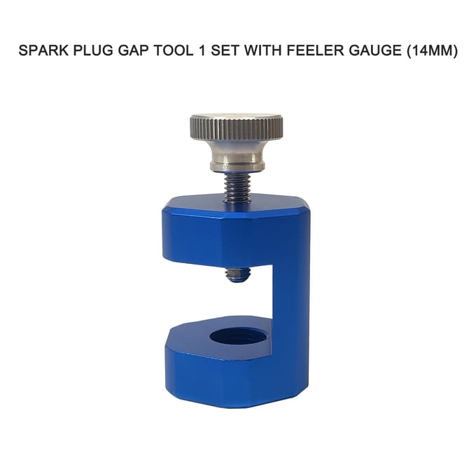 Bougieafstandgereedschap 1 set met voelermaat (14 mm) blauw blauw