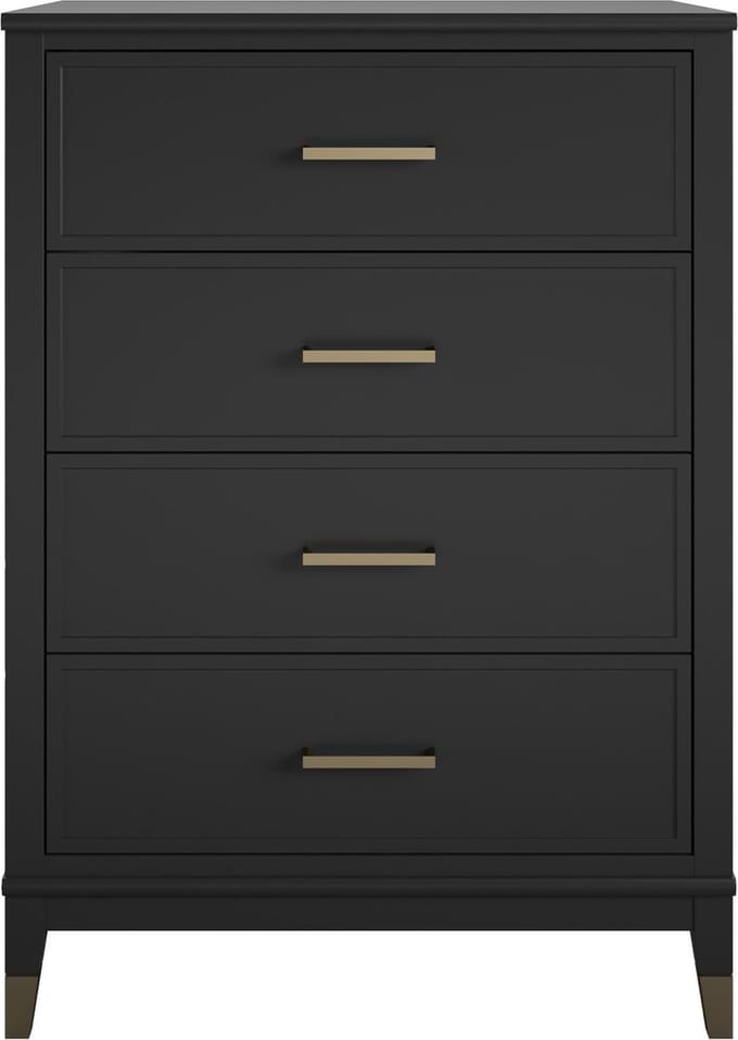 Westerleigh-Commode - 4-laden - Zwart