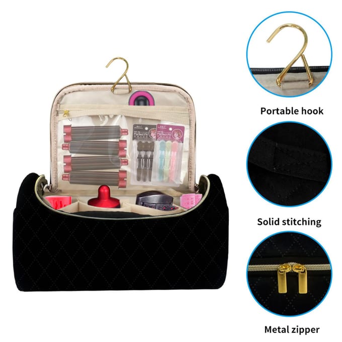 Haarkrulspeld organisator Haarkrulspeld accessoiretas zwart