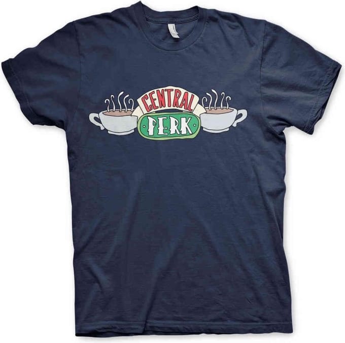 Friends - Central Perk Heren Tshirt - S - Blauw