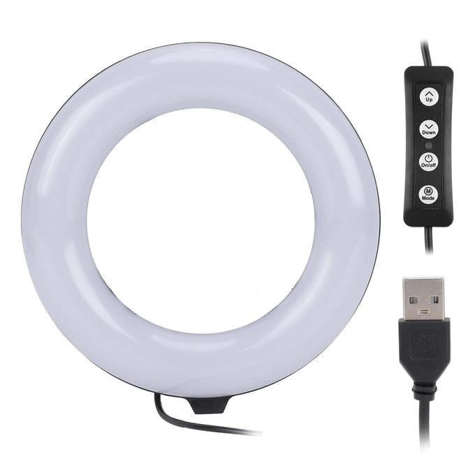 6 inch 3000-6000K Dubbele Kleurtemperatuur Ring Vullicht voor Live Streaming Online Vergadering white